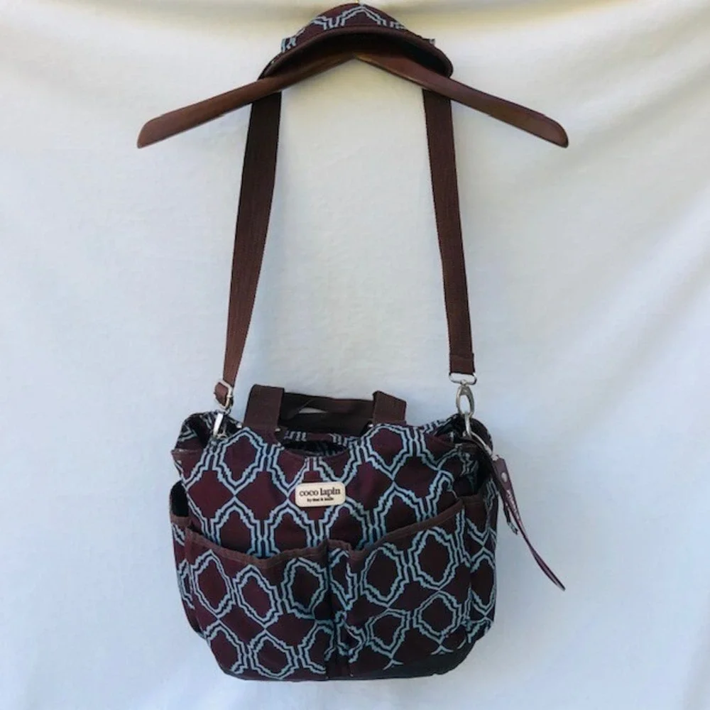 Coco Lapin Diaper Bag by Timi & Leslie Brown Blue 16